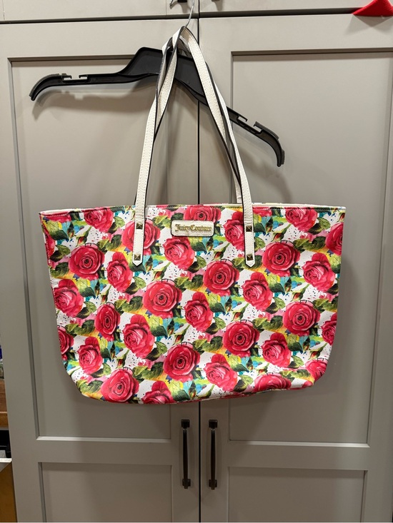 Juicy Couture Handbags - Juicy Couture Floral Tote Bag in Red and White